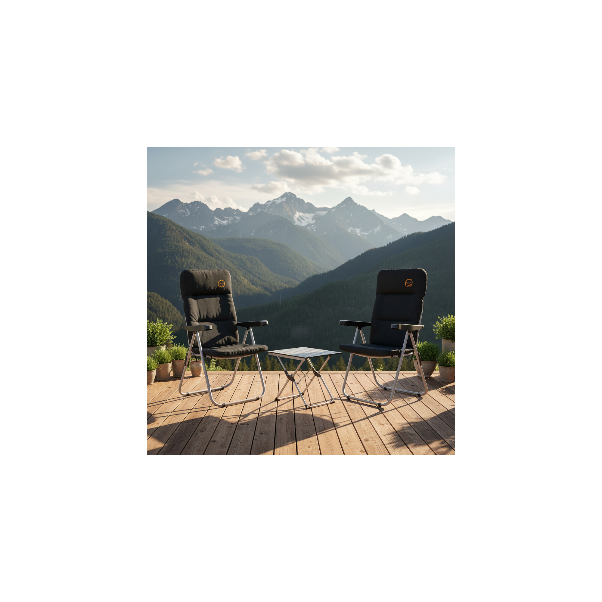 O'Camp Opvouwbare comfort campingstoel - - Multi-positioneel - Afmetingen: 70 x 62 x 105 cm