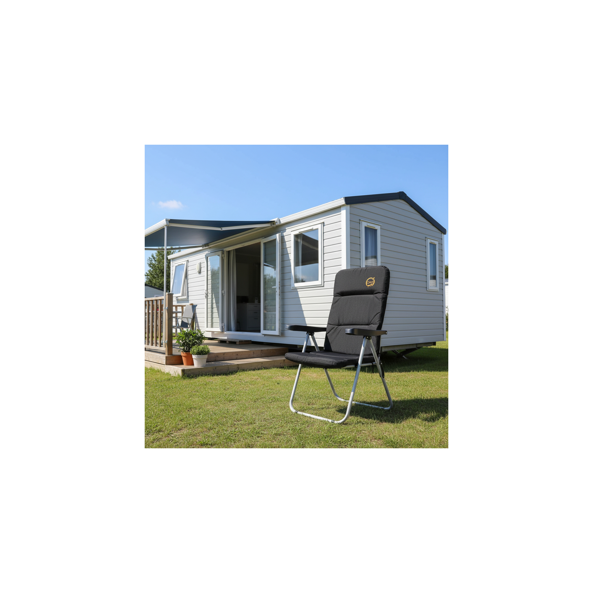 O'Camp Opvouwbare comfort campingstoel - - Multi-positioneel - Afmetingen: 70 x 62 x 105 cm