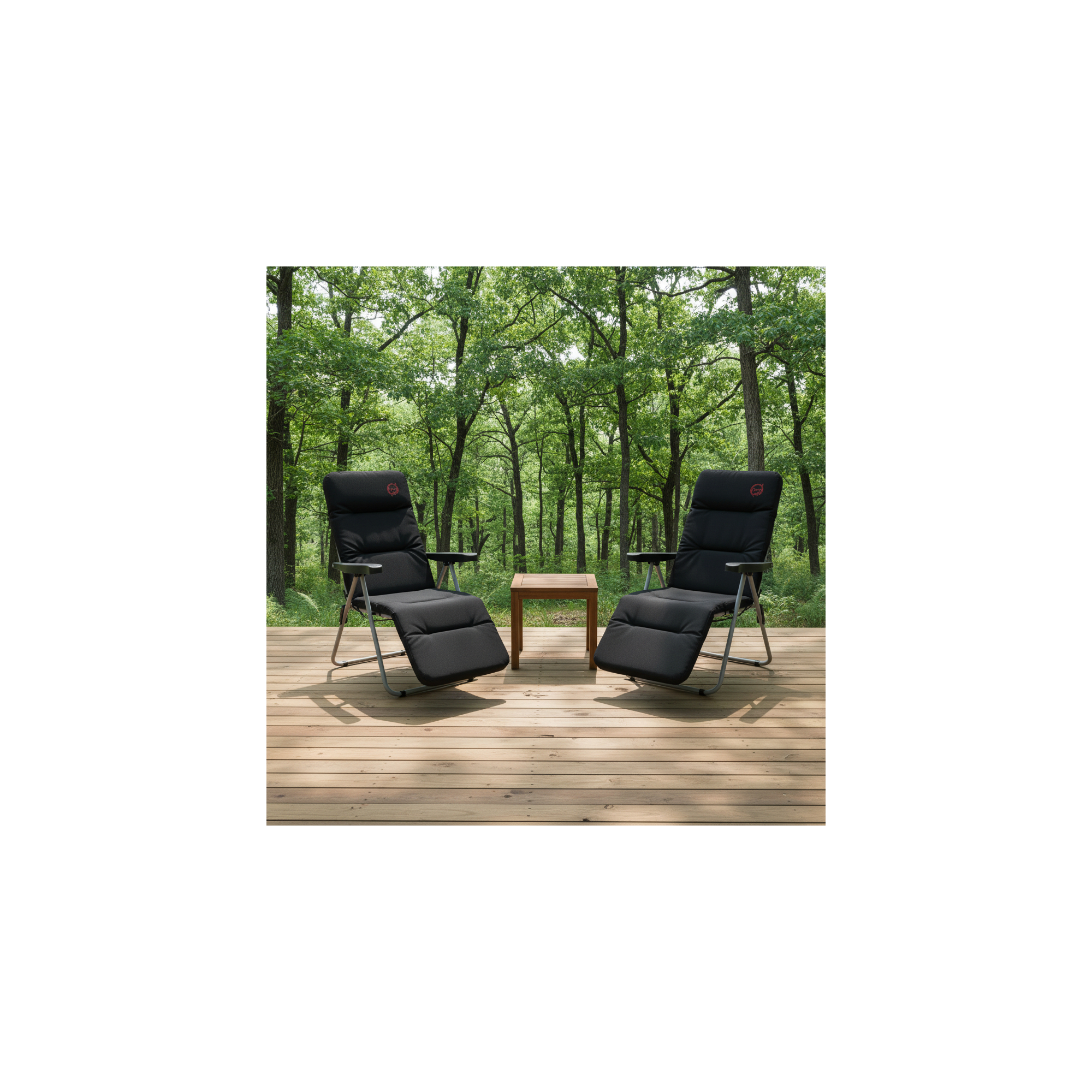 Set van 2 opvouwbare campingligstoelen - O'camp - Meerdere posities - 62 x 92 x 105 cm