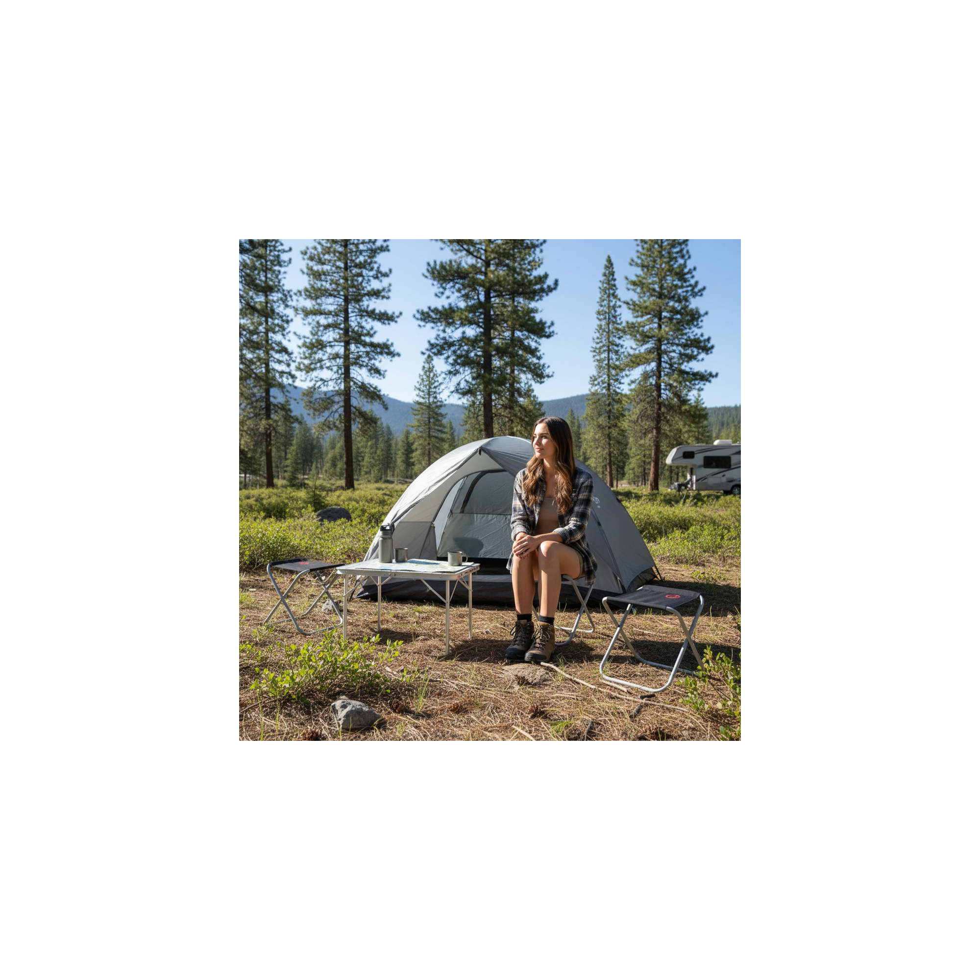 O'Camp Opvouwbaar camping visstoeltje - - Afmetingen: 37 x 37 x 42cm