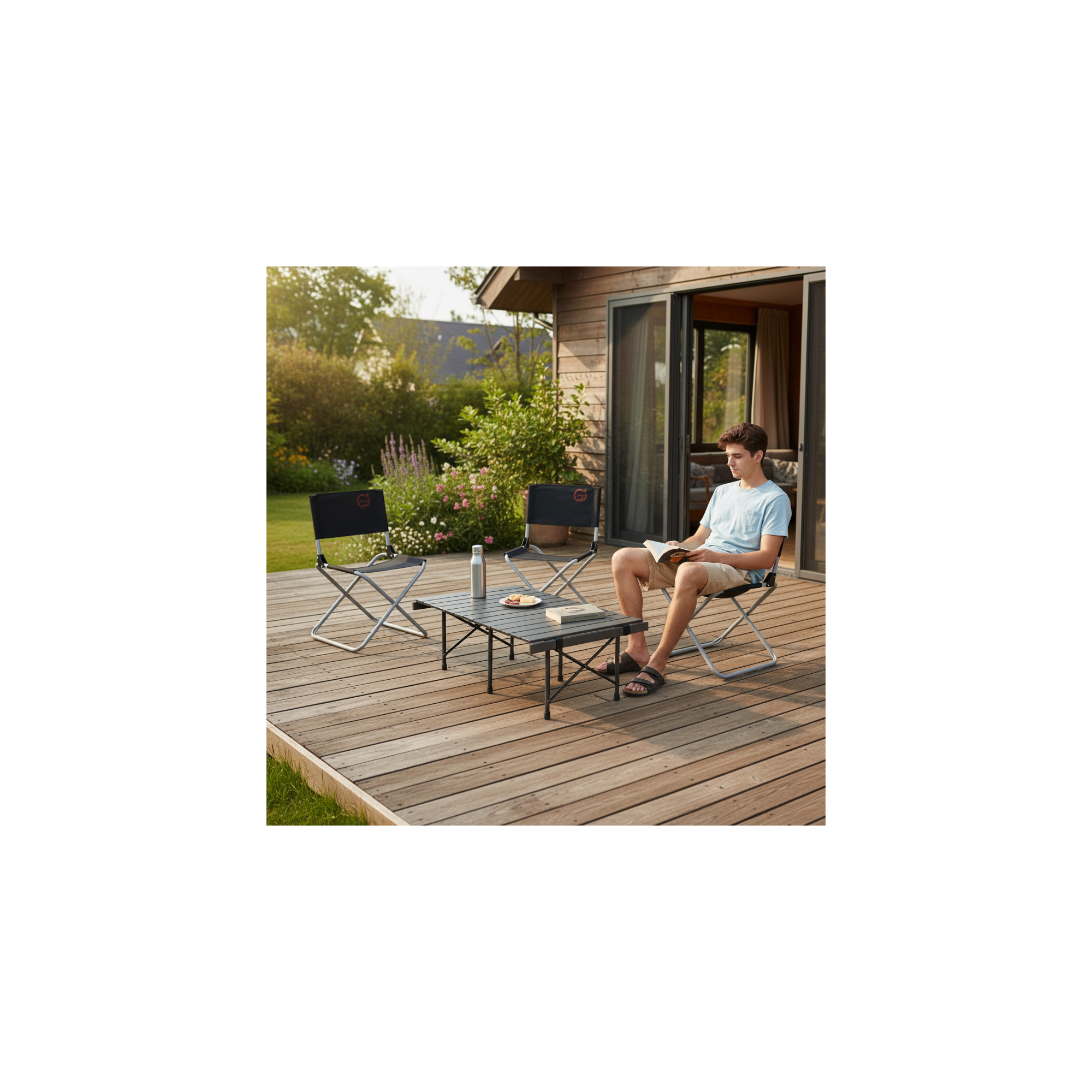 O'Camp Set van 2 opvouwbare visstoelen - - Afmetingen: 47 x 40 x 68 cm