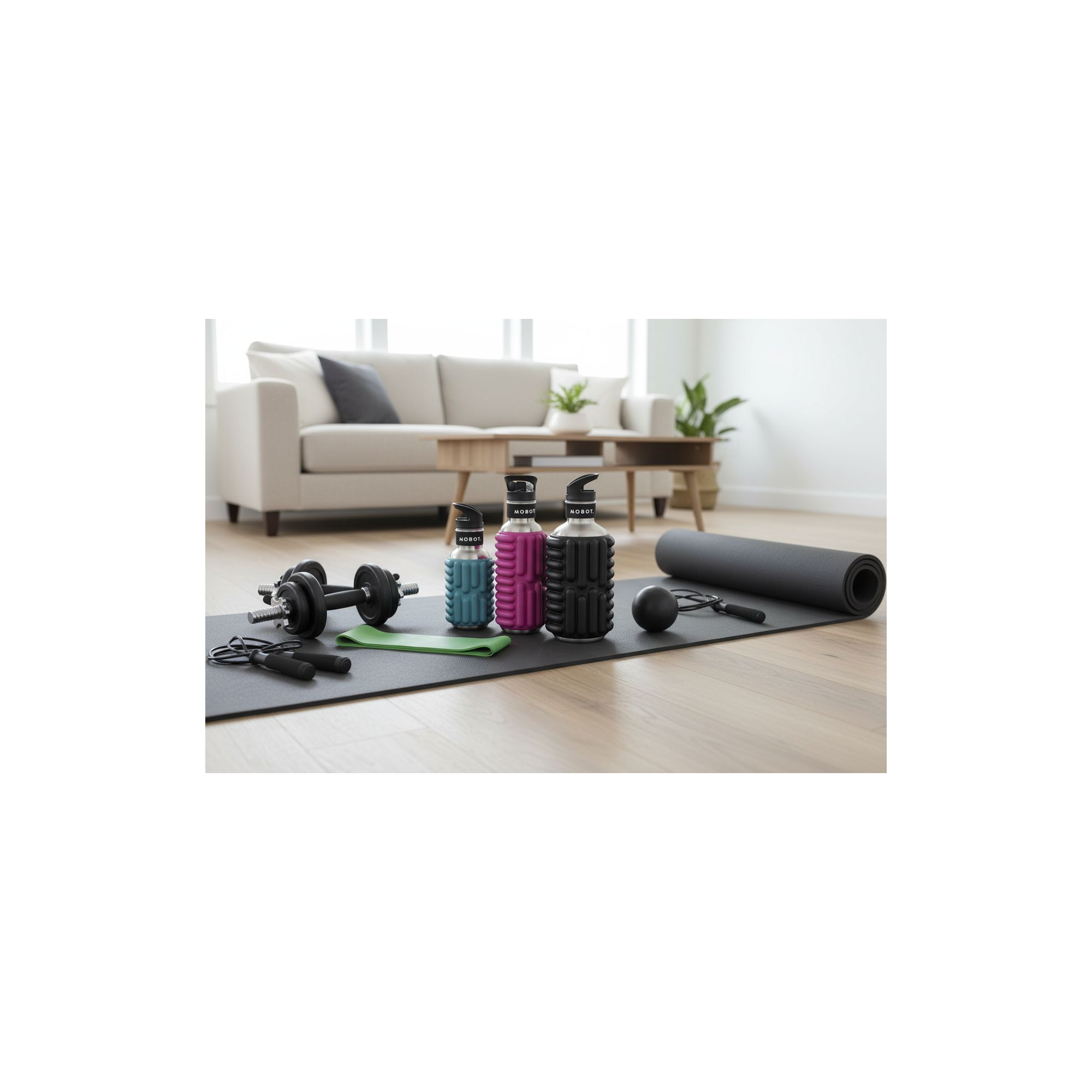 Sportfles - Mobot - 2 in 1 massage rolfunctie - Donkerblauw