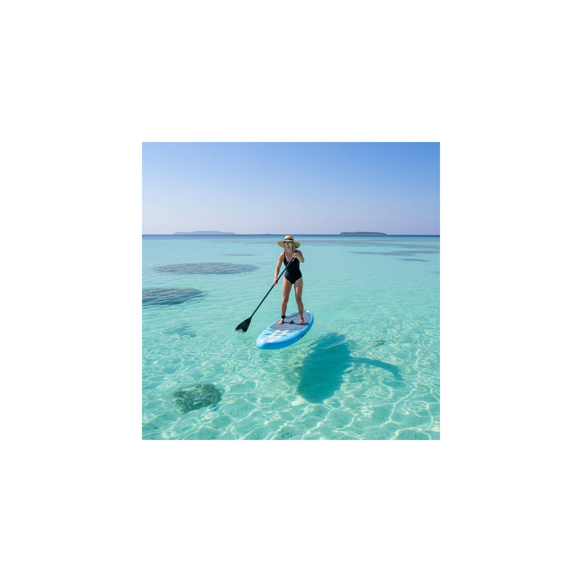 Paddle gonflable - Surftrip - En dropstitch - Avec sac de transport - Dimensions : 335 x 76 x 15 cm