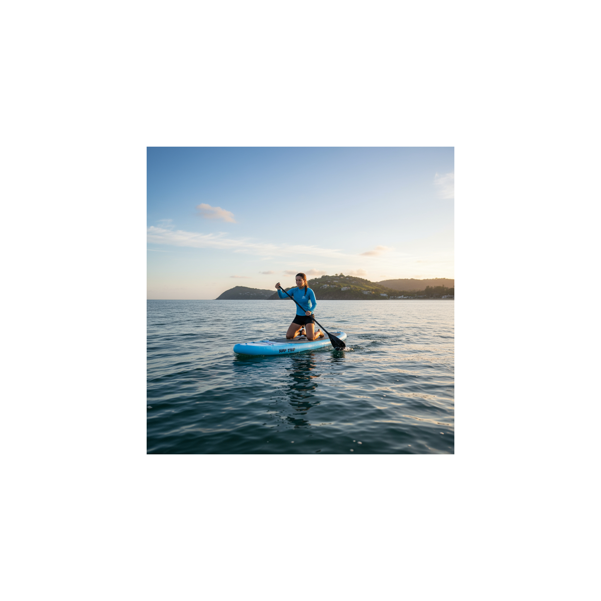 Paddle gonflable - Surftrip - En dropstitch - Avec sac de transport - Dimensions : 335 x 76 x 15 cm