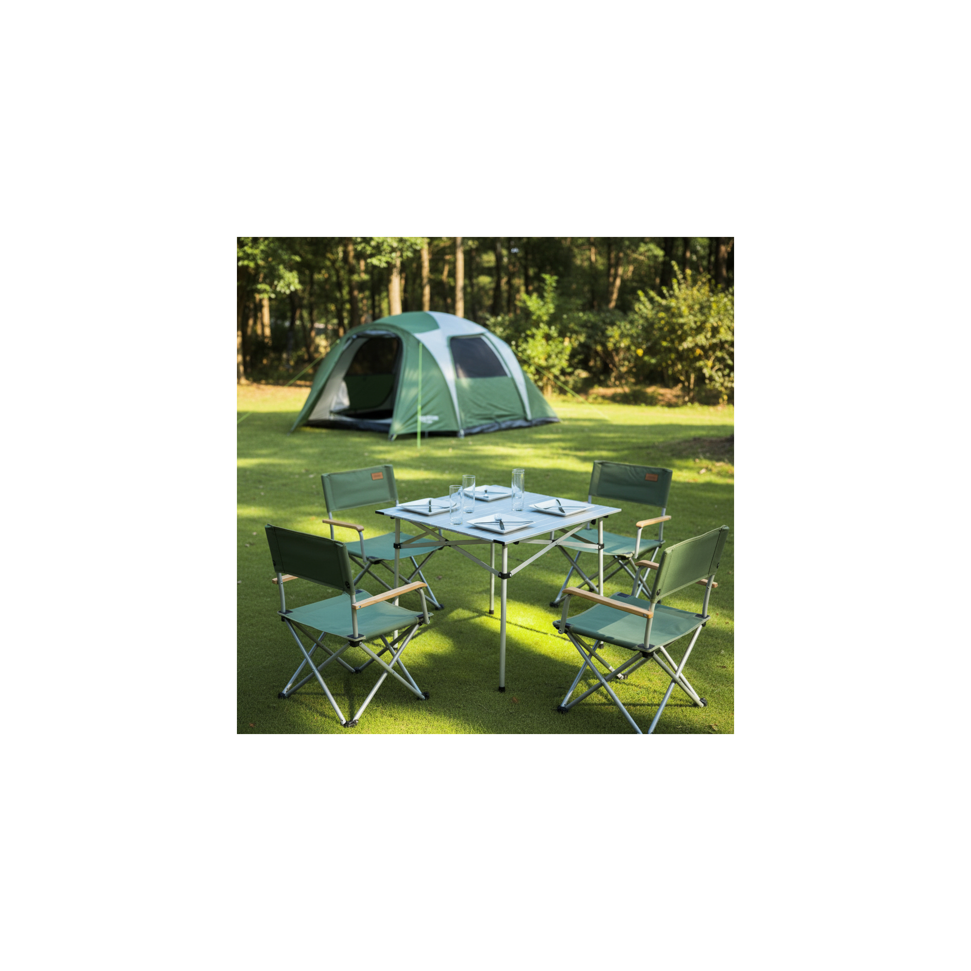 O'Camp Camping lattenbodem - - Inclusief draagtas - Afmetingen: 70 x 70 x 70 cm