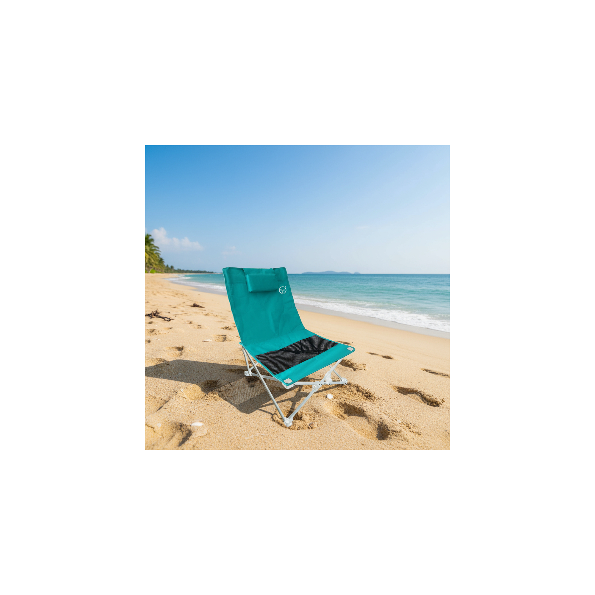 Sedia da spiaggia pieghevole - O'Beach - Custodia per il trasporto inclusa - Dimensioni: 40 x 40 x 70 cm