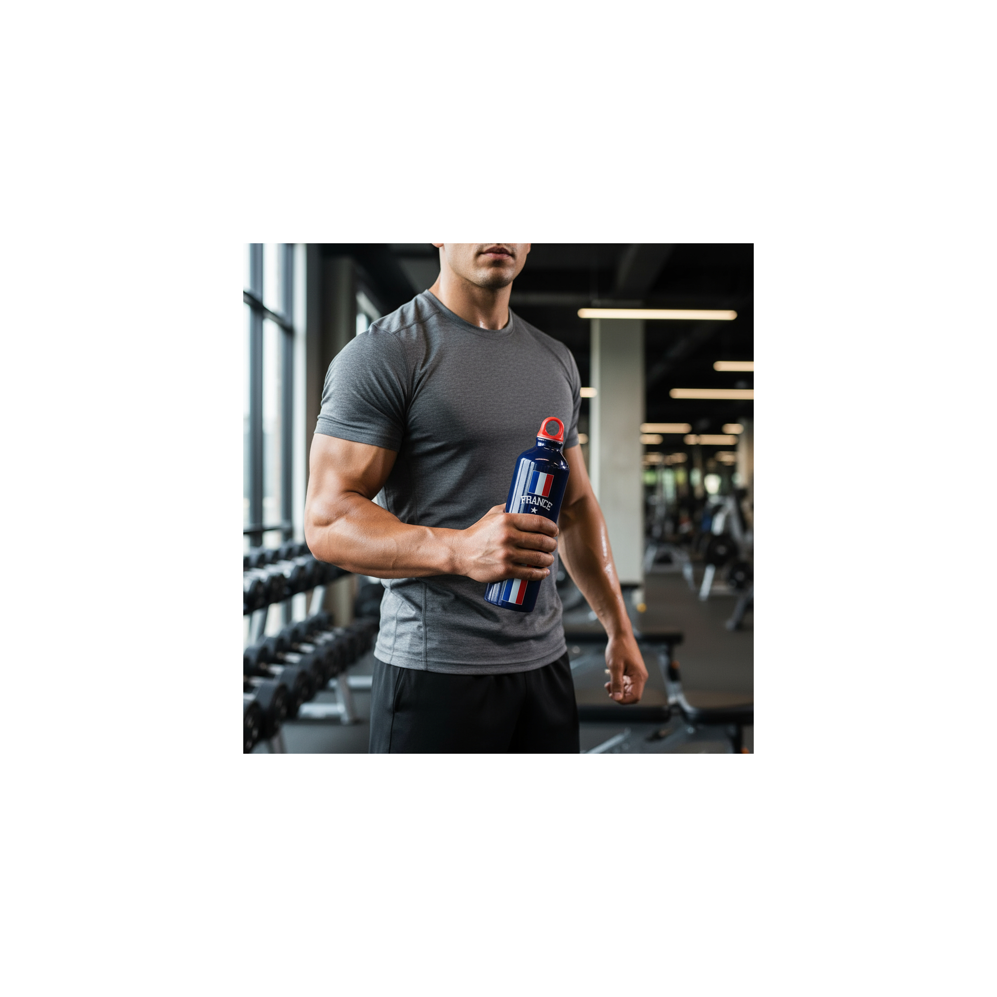 Sportfles - Fédération Française de Football - Aluminium - Inhoud: 750 ml