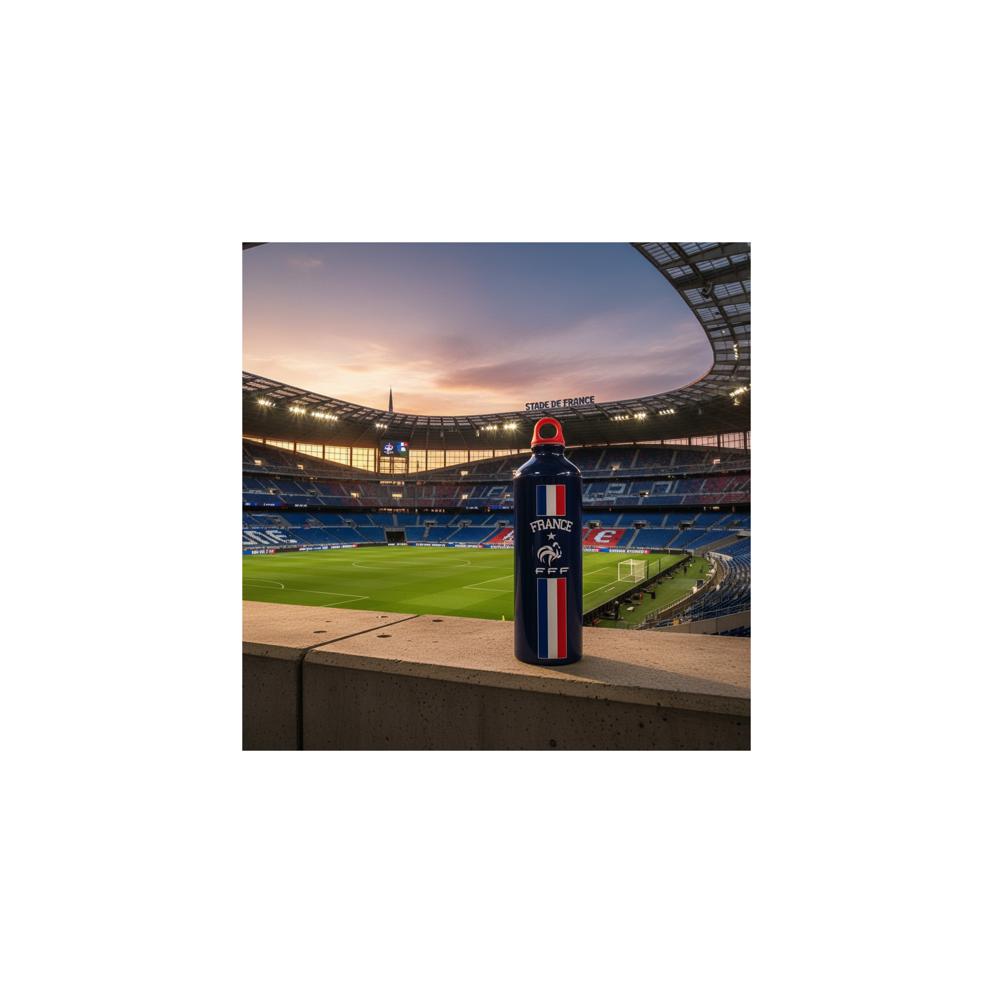 Sportfles - Fédération Française de Football - Aluminium - Inhoud: 750 ml