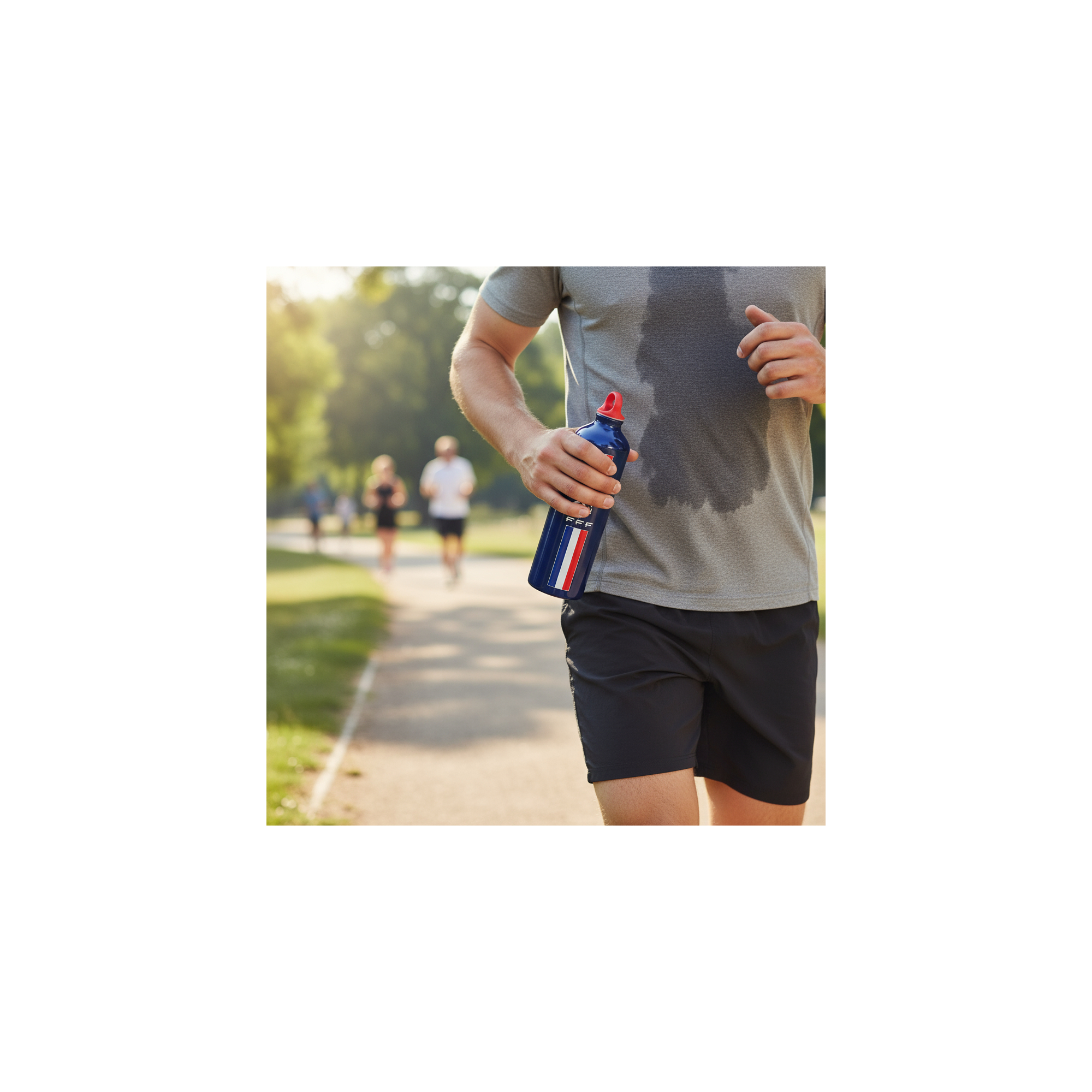 Sportfles - Fédération Française de Football - Aluminium - Inhoud: 750 ml