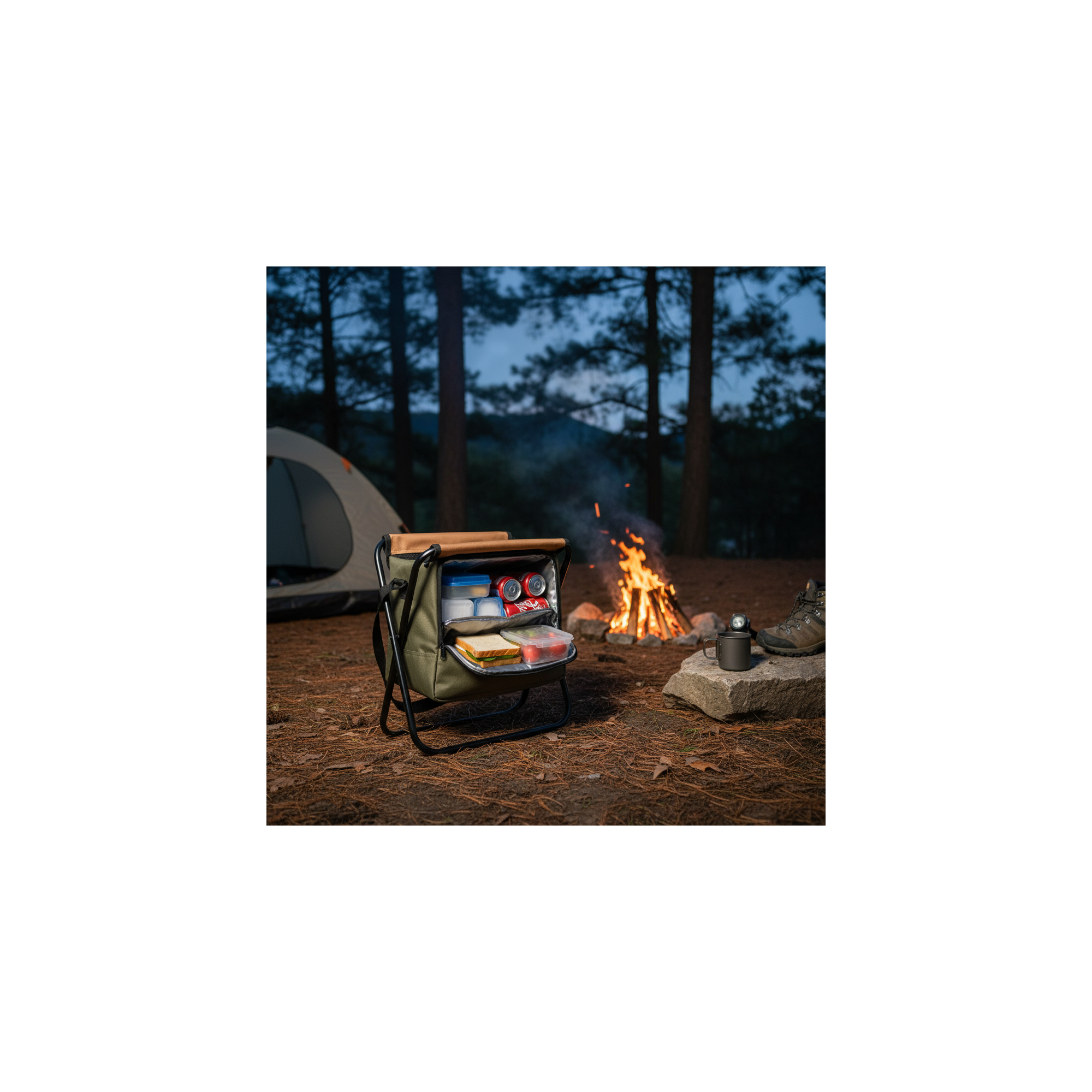 Koh Lanta Opvouwbaar campingzitje - - Vak met geïsoleerde zak