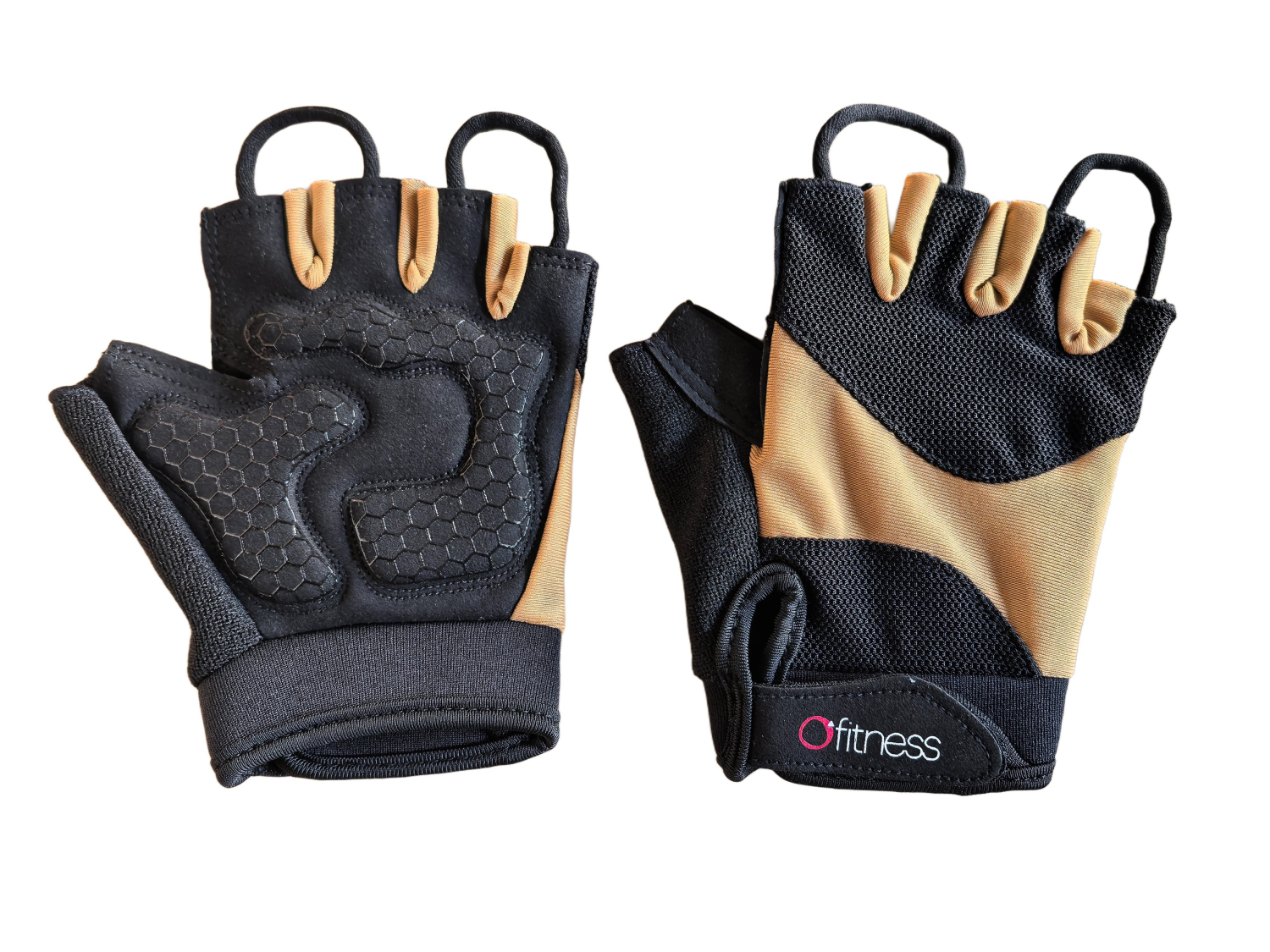 Gants de musculation - O'FITNESS - G200 - Noir et Kaki - Taille S