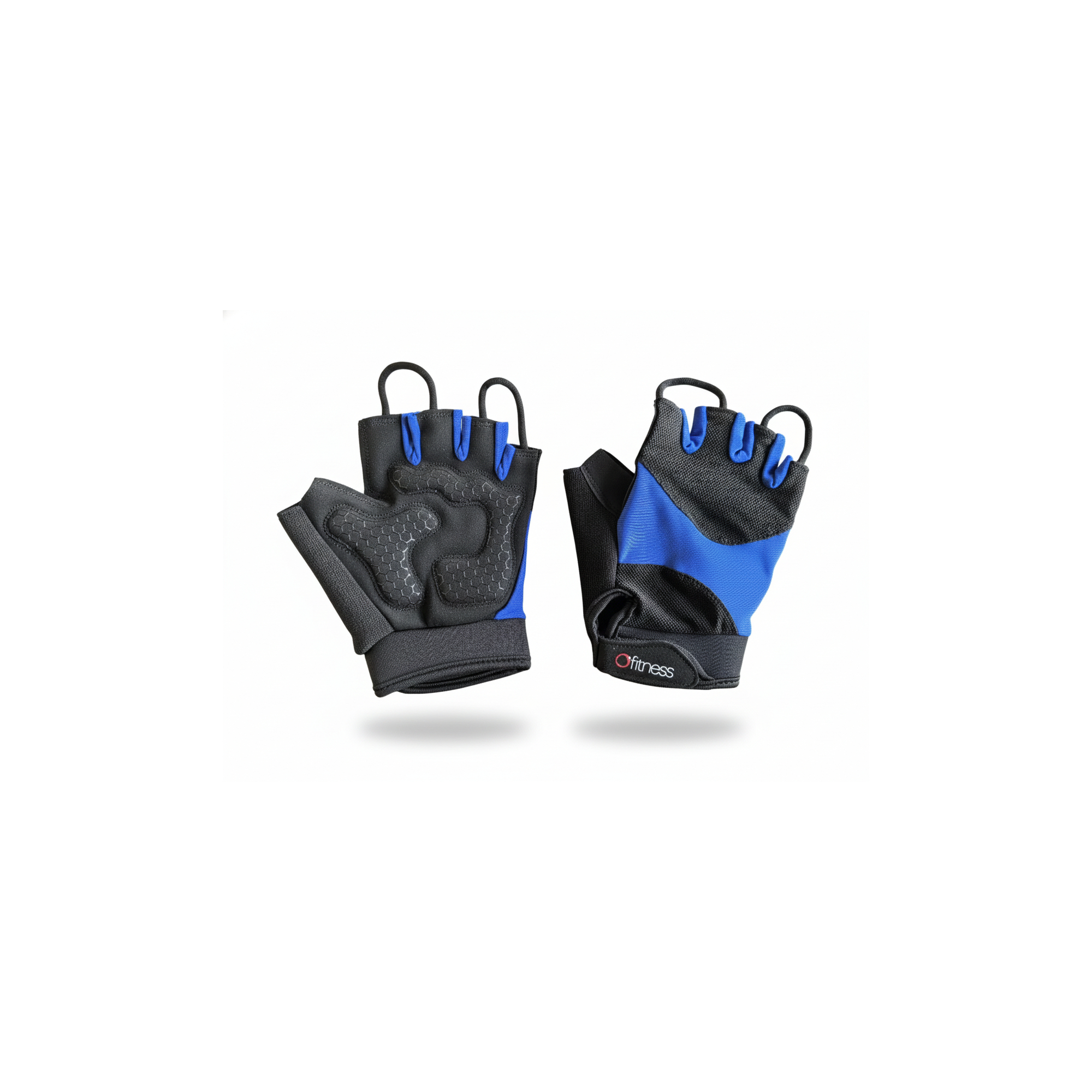 Gants de musculation - O'FITNESS - G200 - Noir et bleu - Taille L