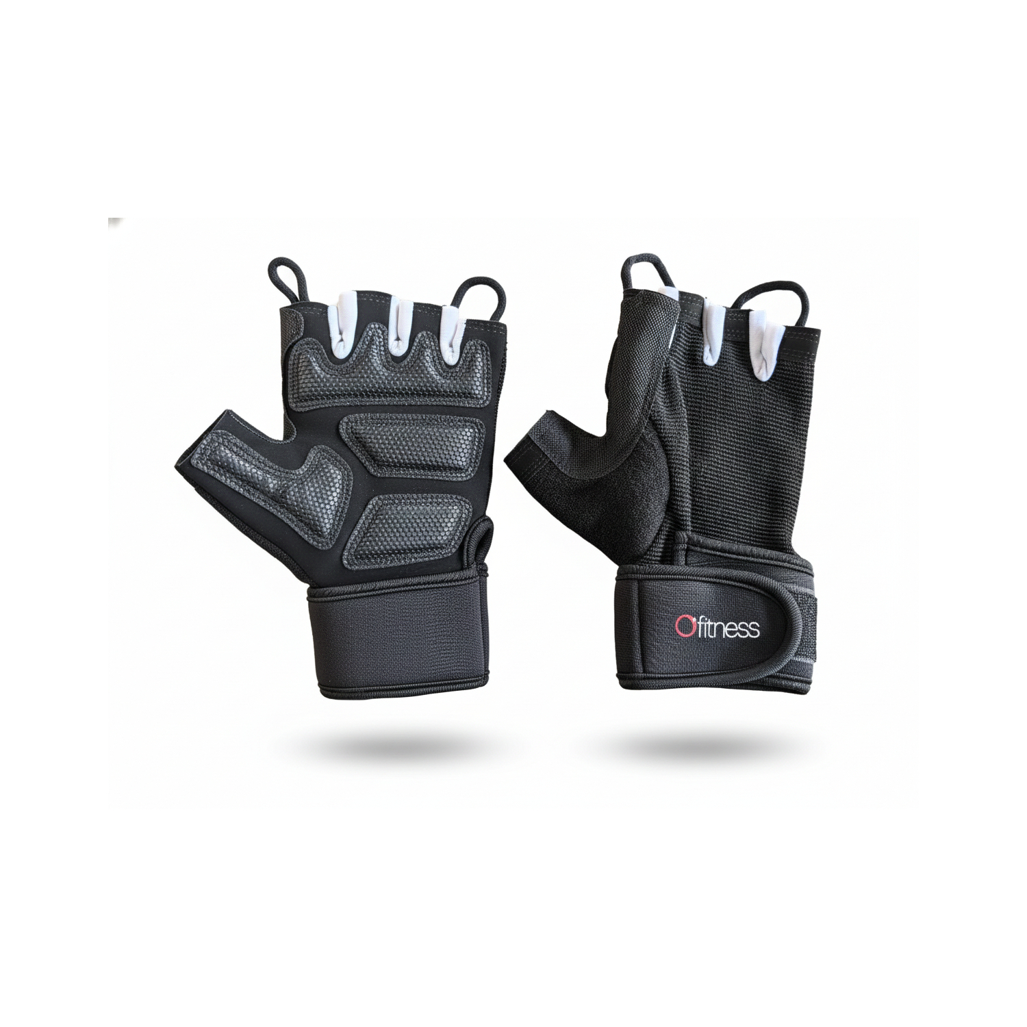 Gants de musculation - O'FITNESS - G300 - Noir et blanc- Taille M