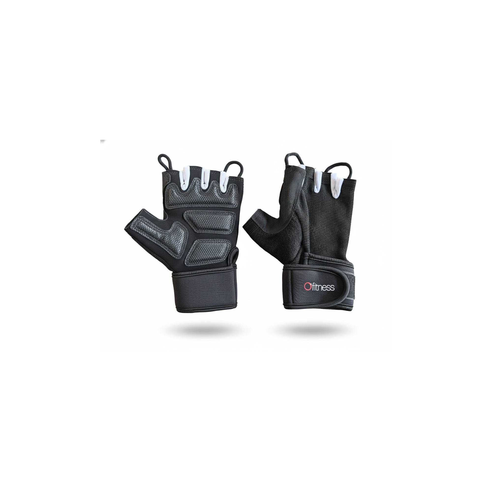 Gants de musculation - O'FITNESS - G300 - Noir et blanc- Taille S