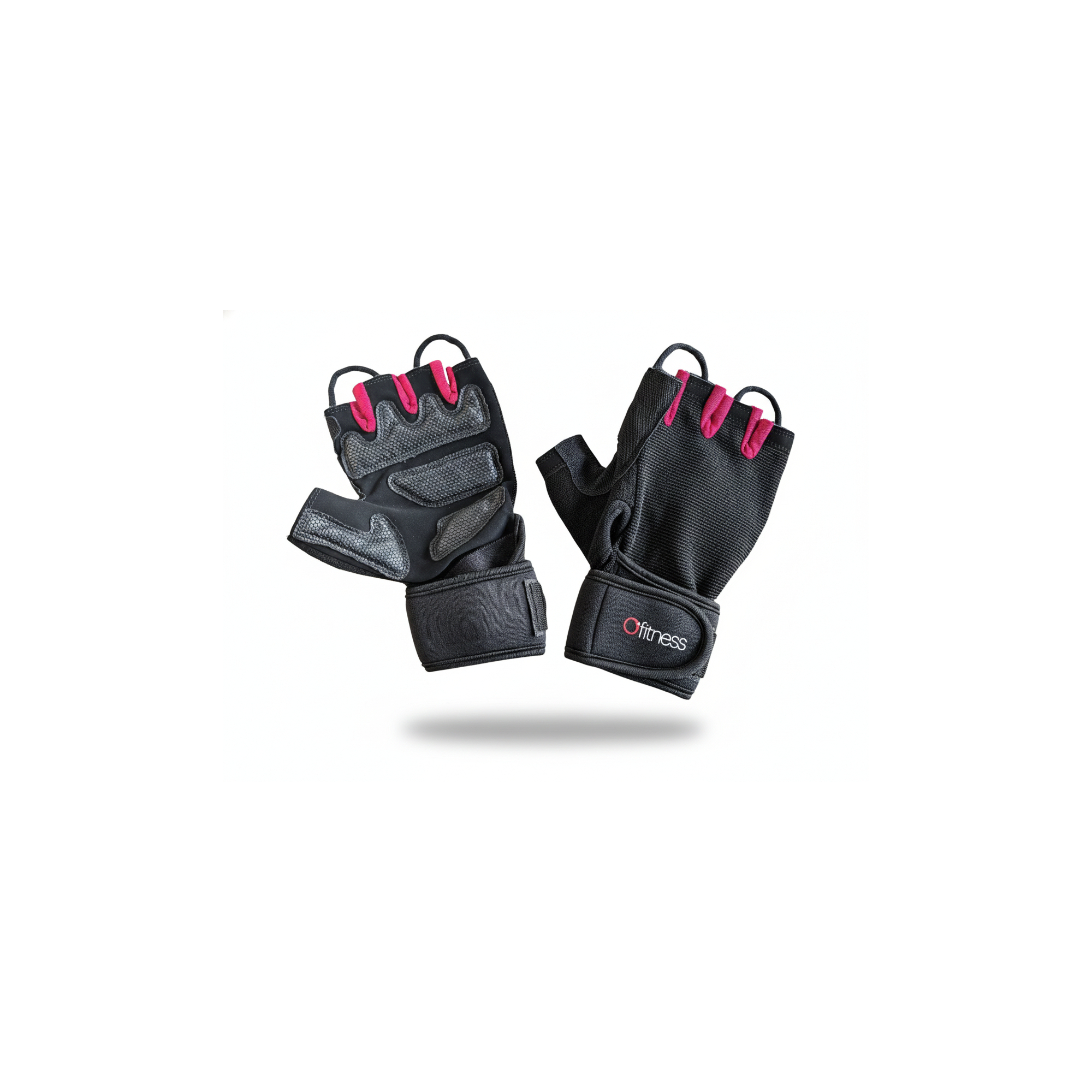 Gants de musculation - O'FITNESS - G300 - Noir et rouge - Taille L