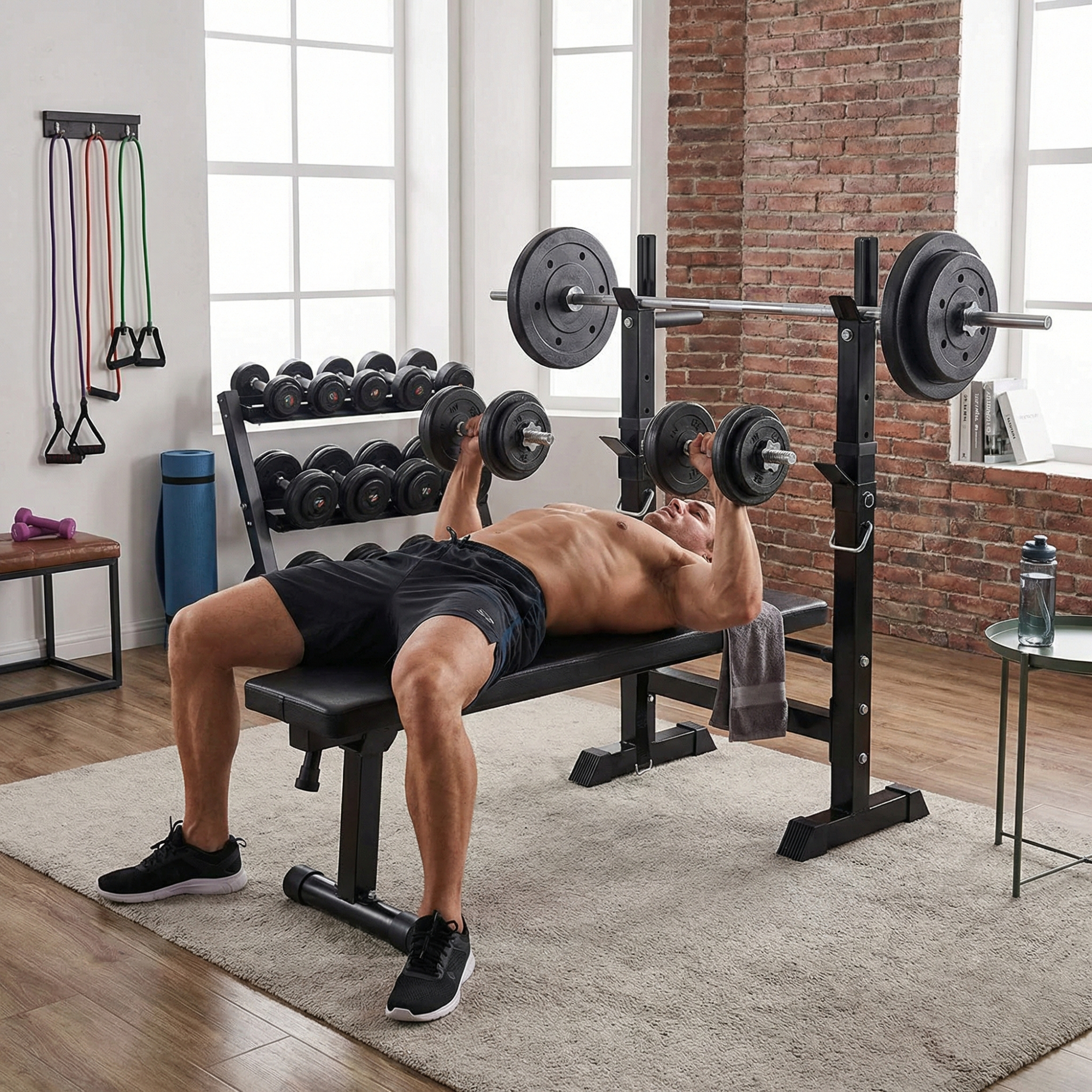 Banc de musculation - FITLIFE - Acier - Fitness/Musculation - Maison/Appartement