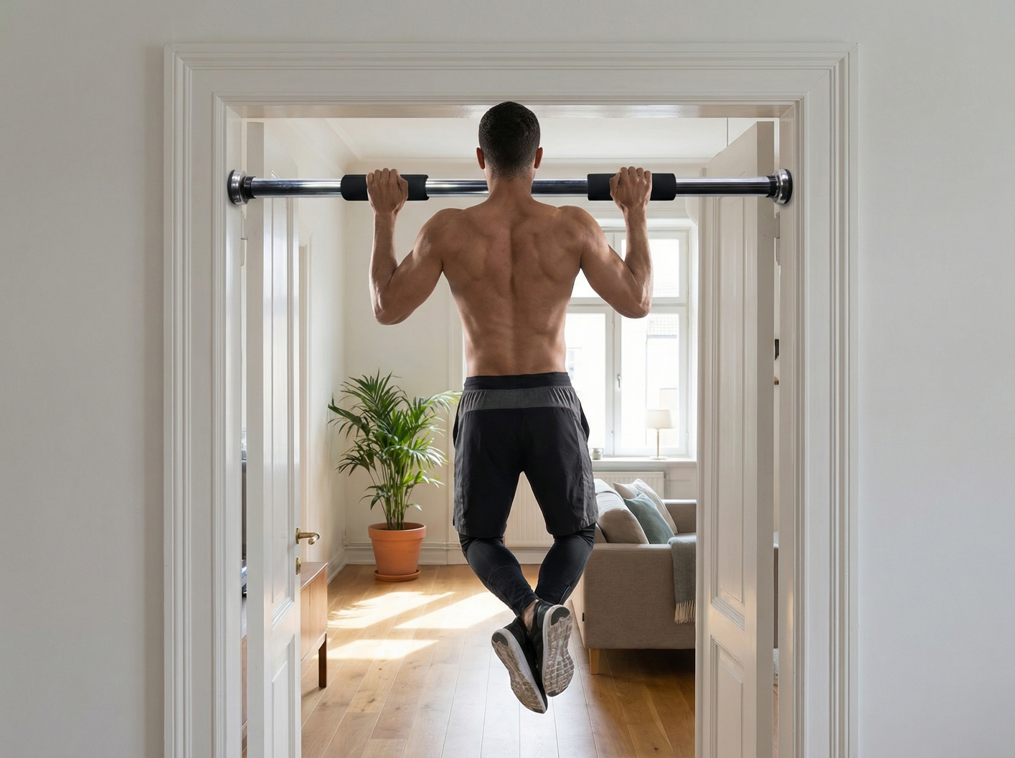 Barre de porte ajustable - O'FITNESS - Acier - Maison/Appartement