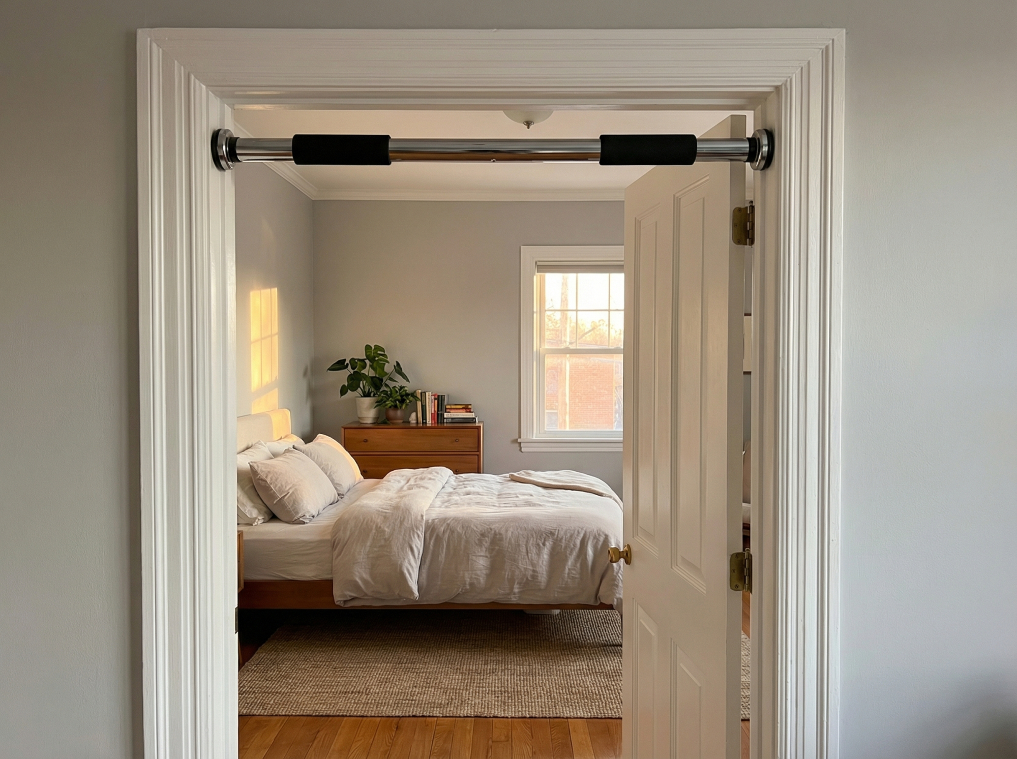 Barre de porte ajustable - O'FITNESS - Acier - Maison/Appartement