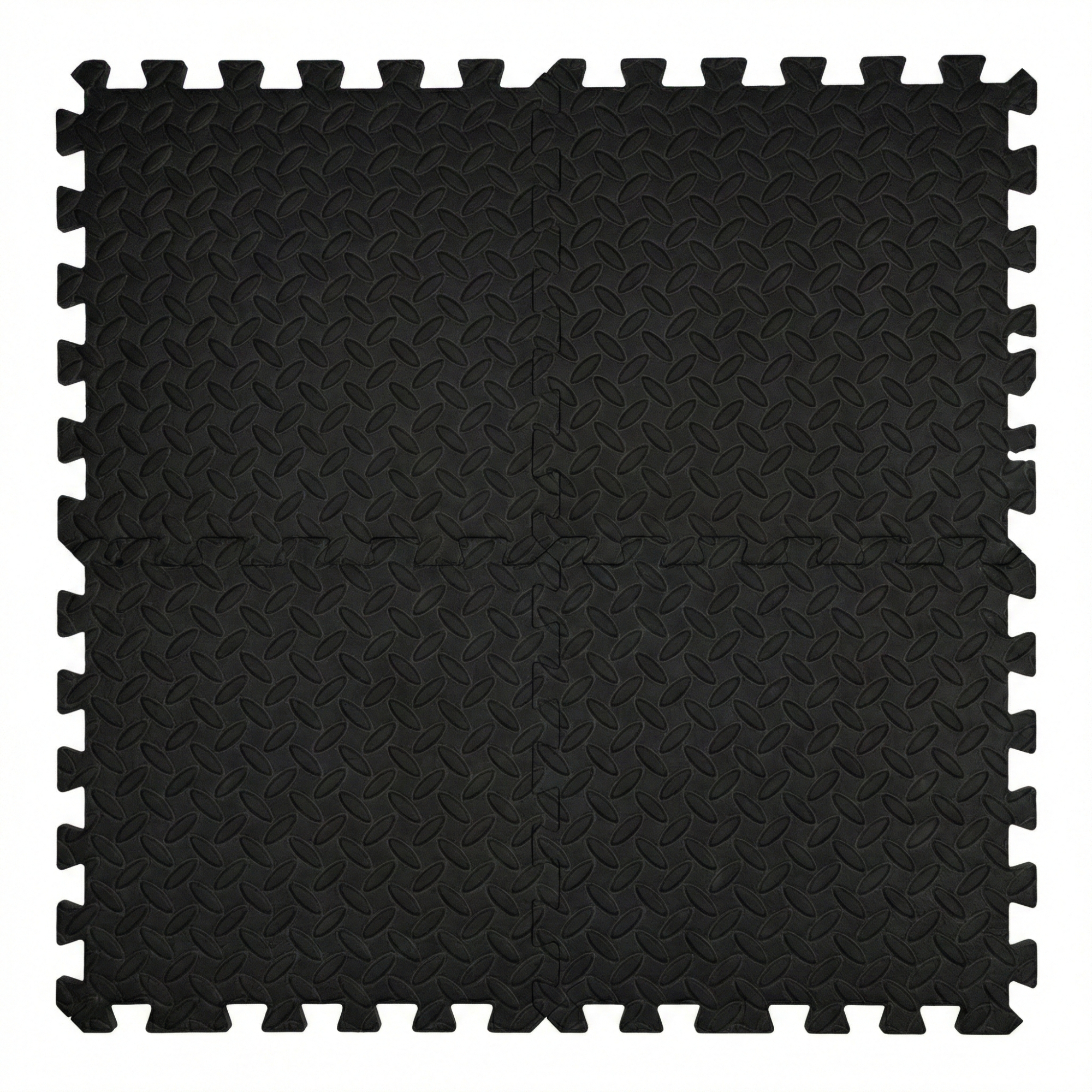 Dalles de protection - O'FITNESS - EVA - Lot de 4 - Taille 60x60x1.2 cm