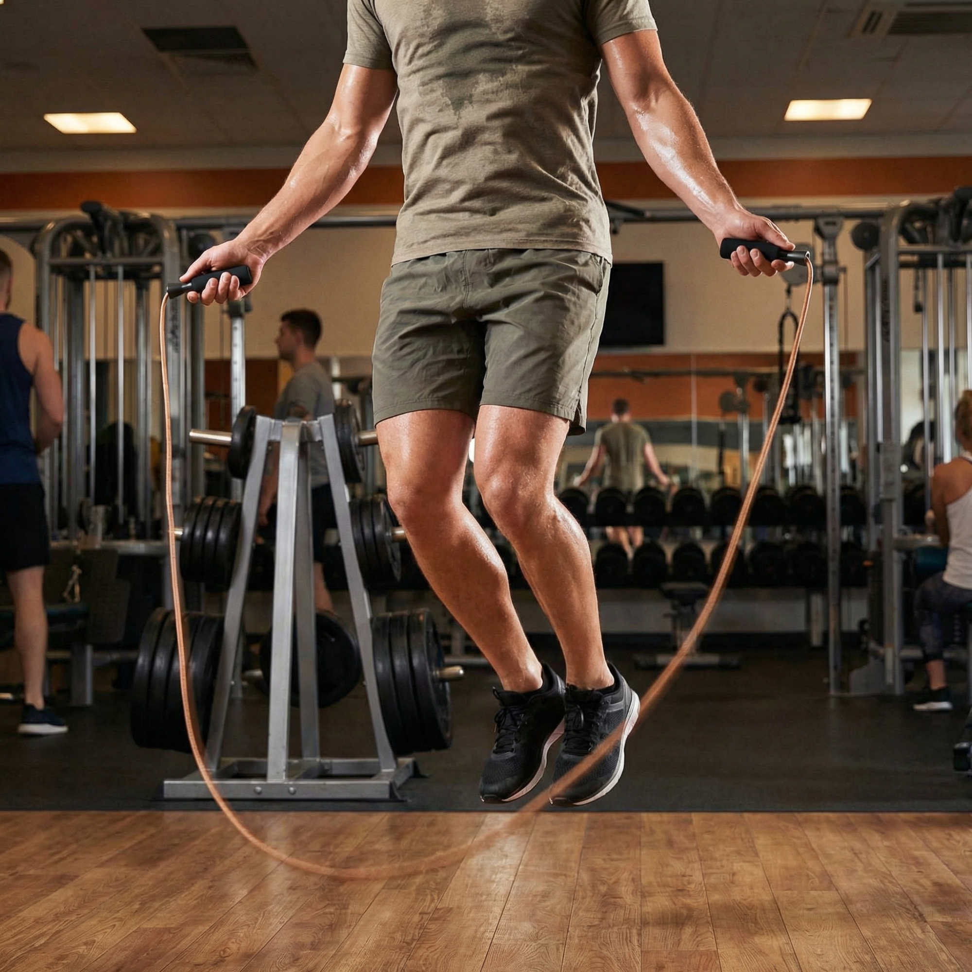 Corde à saiter lesté - O'FITNESS - PVC et CUIR - Fitness/Musculation