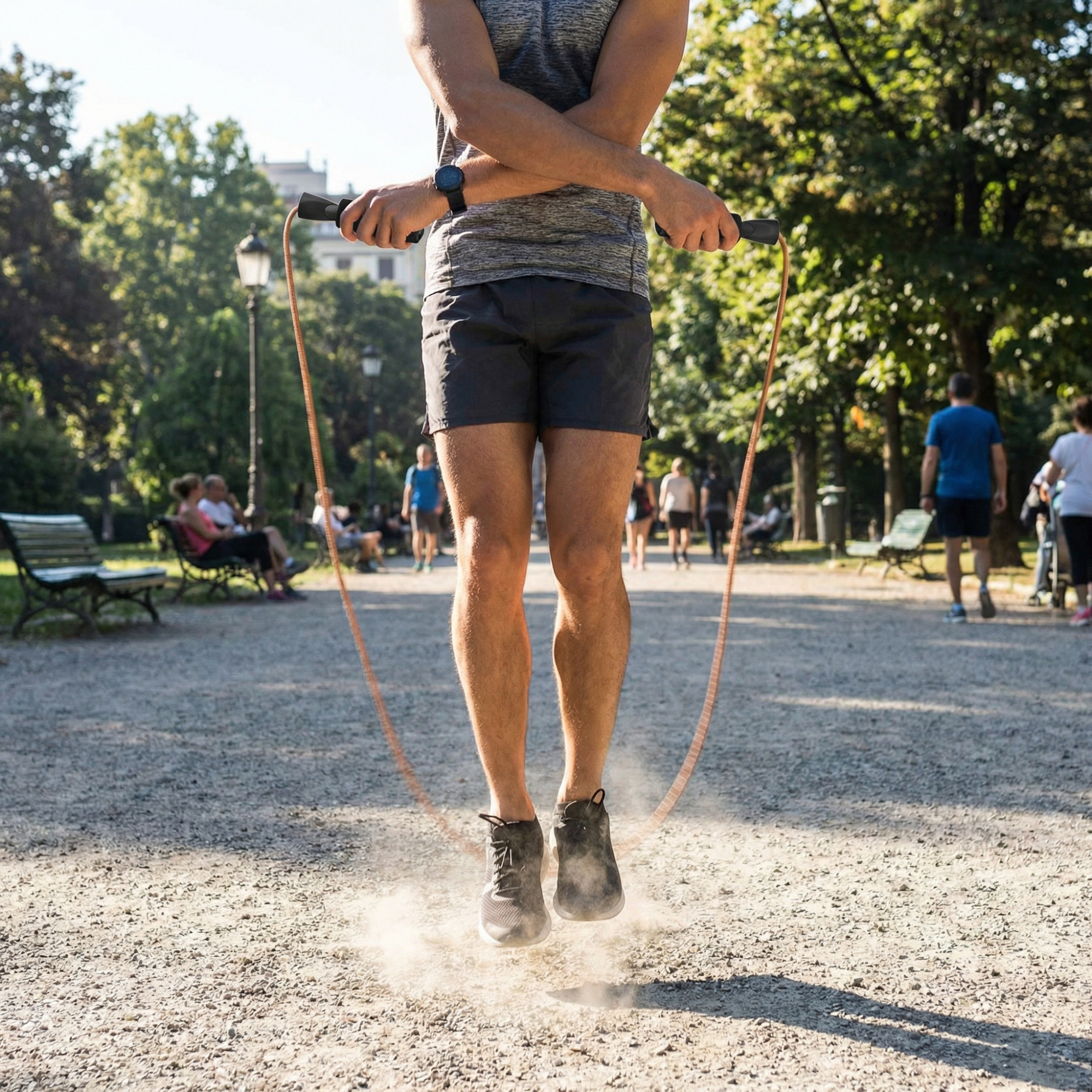 Corde à saiter lesté - O'FITNESS - PVC et CUIR - Fitness/Musculation