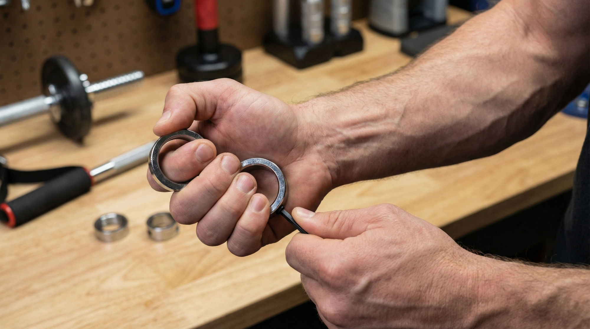 Poignée de renforcement chromé - O'FITNESS - Acier - Maison/Appartement