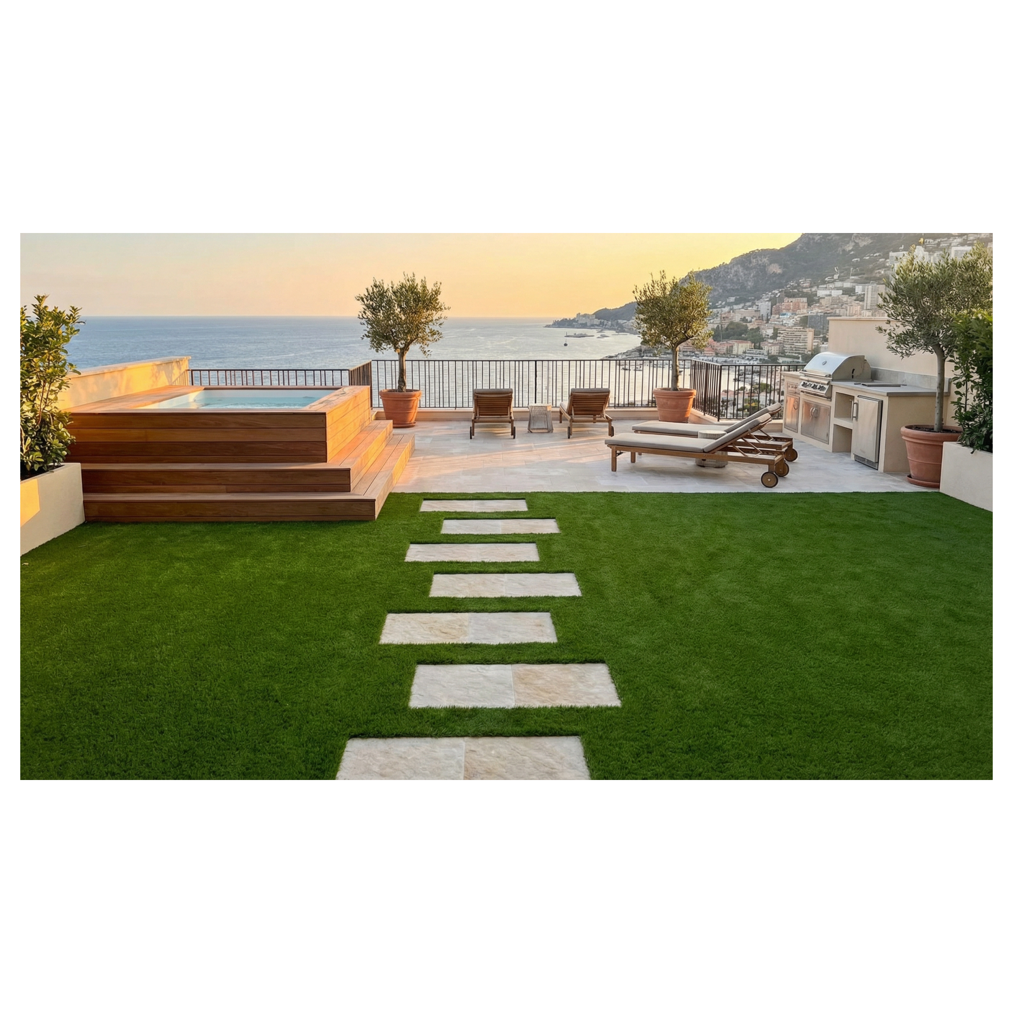 Gazon synthétique Baya - 40 mm - bobinot de 1m*5m