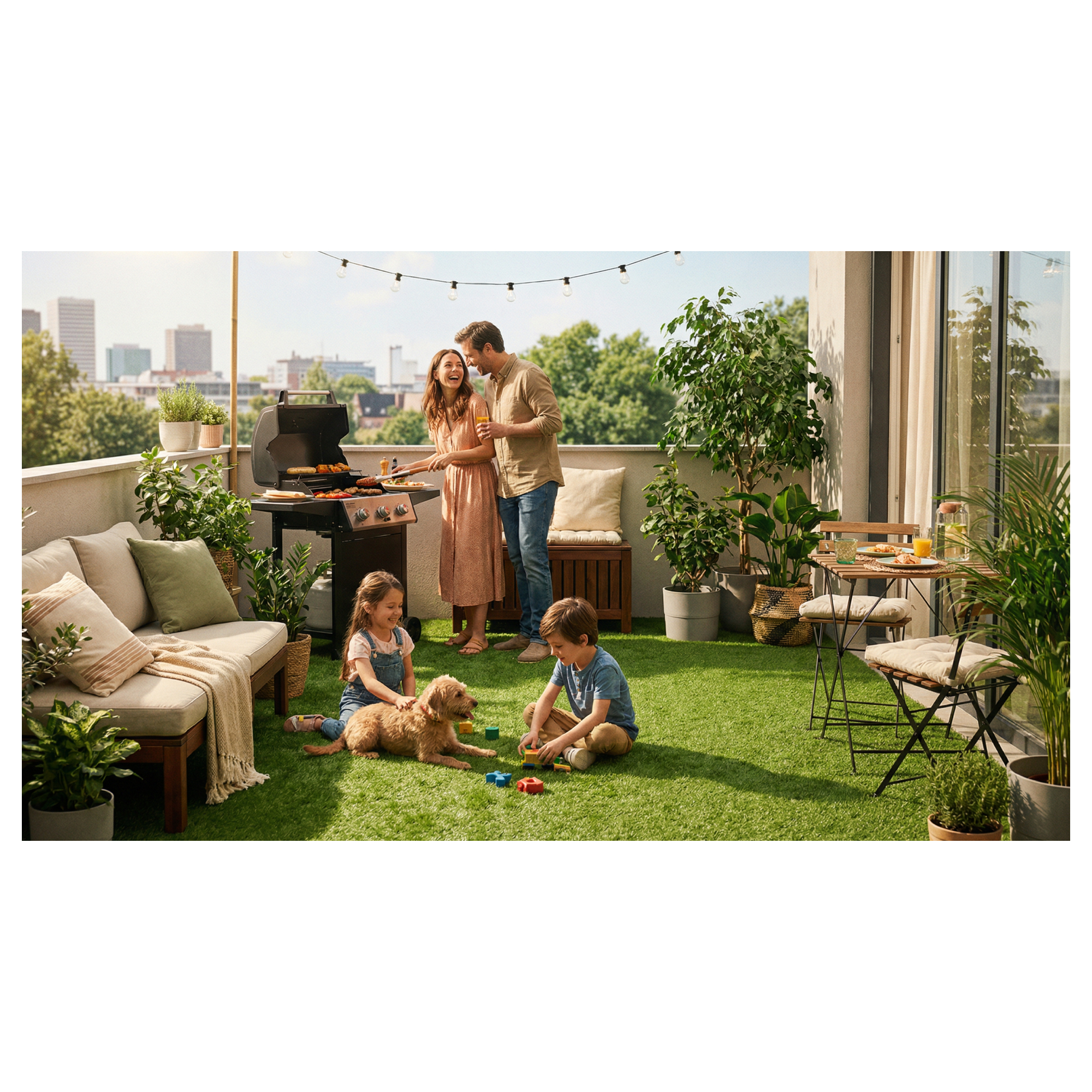 Gazon synthétique Baya - 40 mm - bobinot de 1m*5m