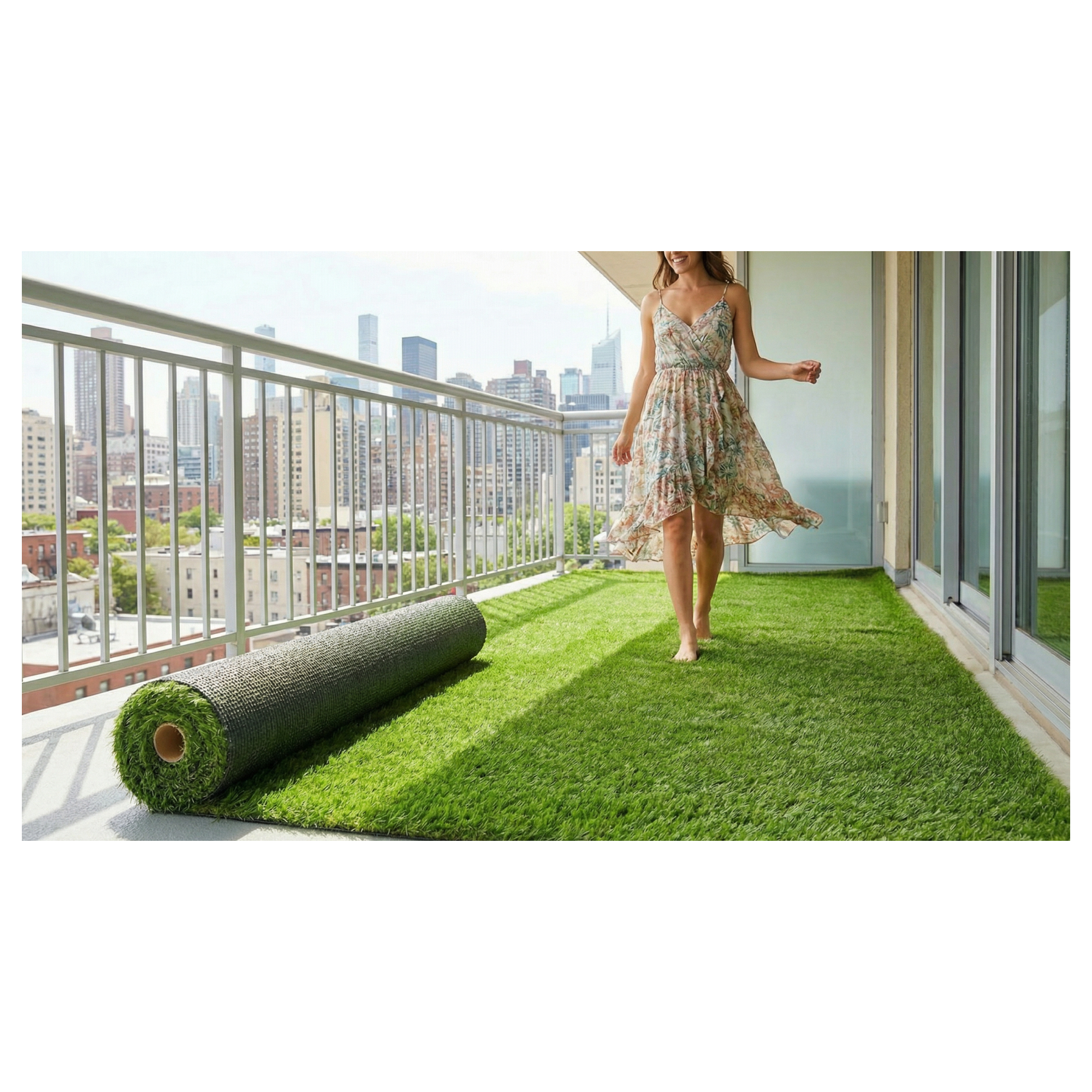 Gazon synthétique Vita - 20 mm - bobinot de 1m*4m - Jardin / Terasse / Balcon