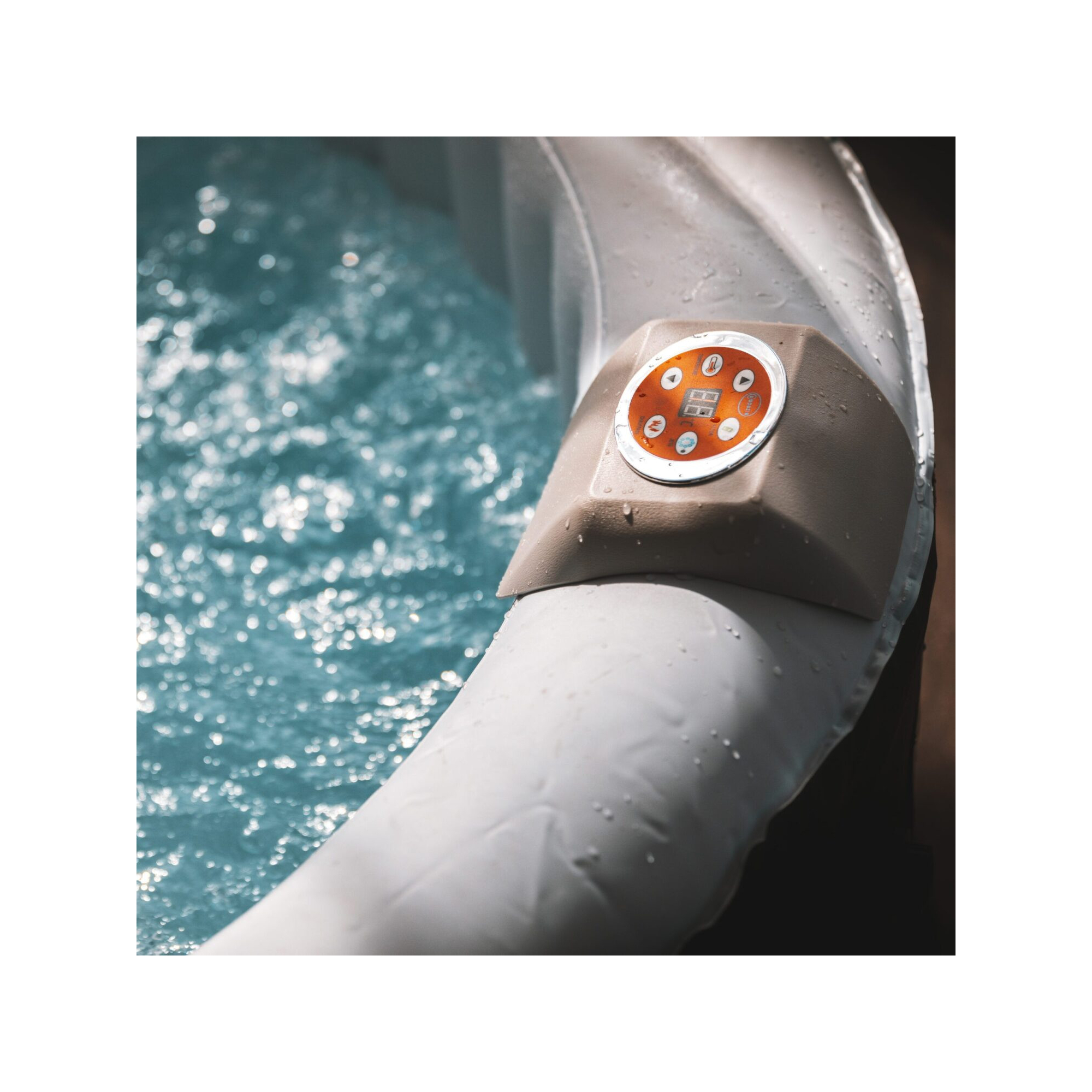 Spa gonflable 4 places rond Ospazia - Diamètre : 185 cm - Filtre et bâche inclus